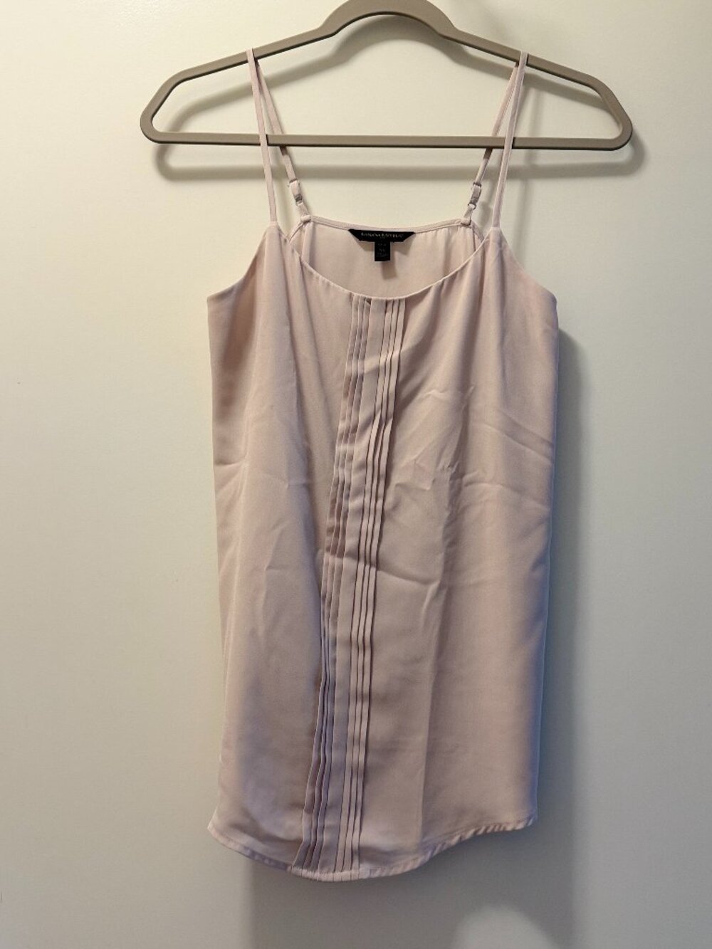 Banana Republic Petite XS Blush Pink Pintuck Camisole Tunic Top - Picture 2 of 5
